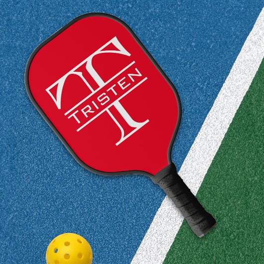 Monogramm-Name Klassische Initialen Pickleball Schläger