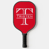 Monogramm-Name Klassische Initialen Pickleball Schläger (Vorderseite)