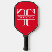 Monogramm-Name Klassische Initialen Pickleball Schläger (Rückseite)