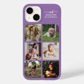 Monogramm Name Lavendel Lila 6 Fotolage Case-Mate iPhone Hülle (Rückseite)