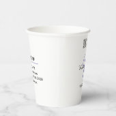 Monogramm-Name Lila-Schreiber-Editier-per-QR-Code- Pappbecher (Rechts)