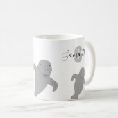 Monogramm Name Manatetier Kaffeetasse (VorderseiteRechts)