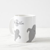 Monogramm Name Manatetier Kaffeetasse (Vorderseite Links)