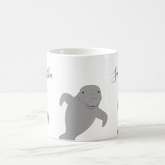 Monogramm Name Manatetier Kaffeetasse (Mittel)