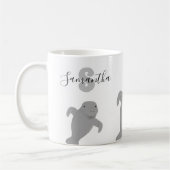 Monogramm Name Manatetier Kaffeetasse (Links)