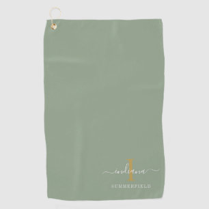 Monogramm Name Minimalistisch Golfhandtuch