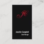 Monogramm Name Minimalistisch Visitenkarte (Vorderseite)