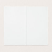 Monogramm Name Minimalistisch Visitenkarten (Innenseite Aufgefaltet)