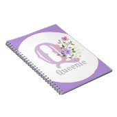Monogramm & Name mit Blumen Notizblock (Rechte Seite)