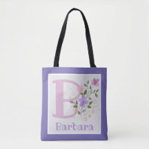 Monogramm & Name mit Blumen
