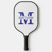 Monogramm Name mit Initiale Pickleball Schläger (Vorderseite)