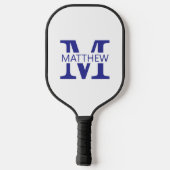 Monogramm Name mit Initiale Pickleball Schläger (Rückseite)