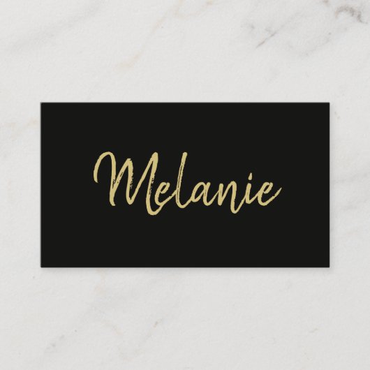 Monogramm Name Modern Elegant Schwarz Visitenkarte (Vorderseite)
