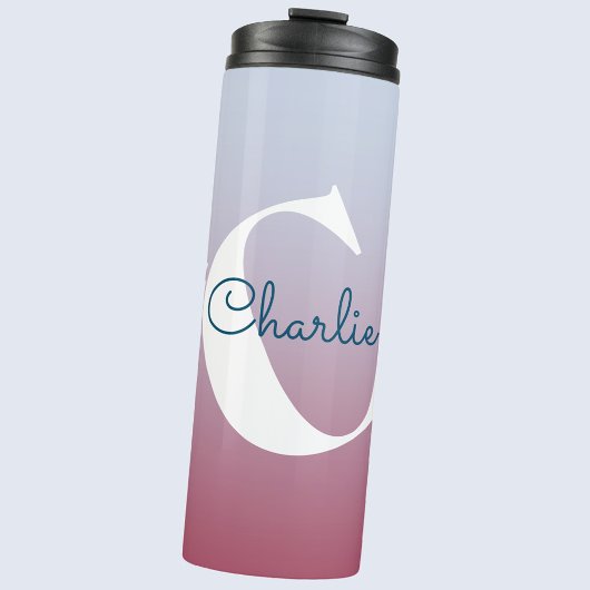 Monogramm Name Moderne Typografie Thermosbecher
