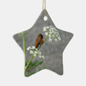 Monogramm Name Niedlich Hummingbird Keramik Ornament (Rechts)