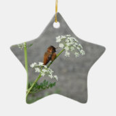 Monogramm Name Niedlich Hummingbird Keramik Ornament (Vorne)