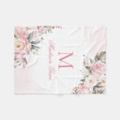 Monogramm Name Personalisiert Benutzerdefiniert Fleecedecke (Vorderseite (Horizontal))