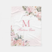 Monogramm Name Personalisiert Benutzerdefiniert Fleecedecke (Vorderseite)