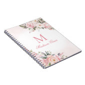 Monogramm Name Personalisiert Benutzerdefiniert Notizblock (Rechte Seite)