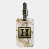 Monogramm-Name Personalisiert Gepäckanhänger (Vorderseite vertikal)