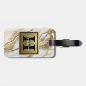 Monogramm-Name Personalisiert Gepäckanhänger (Rückseite horizontal)