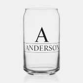 Monogramm Name Personalisiert Klassisch Dosenglas (Vorderseite)