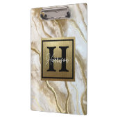 Monogramm-Name Personalisiert Klemmbrett (Links)