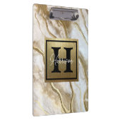 Monogramm-Name Personalisiert Klemmbrett (Rechts)