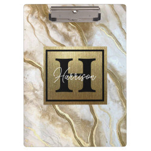 Monogramm-Name Personalisiert Klemmbrett
