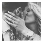 Monogramm Name Personalisiertes Foto Würfel (Rechts)