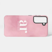 Monogramm Name Rosa Abstact Elegant Minimalistisch Samsung Galaxy Hülle (Rückseite (Horizontal))