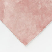Monogramm Name Rosa Korallenweiße Marmor Fleecedecke (Ecke)