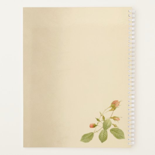 Monogramm Name Rose Ernennung Buch 2025 Planer (Rückseite)