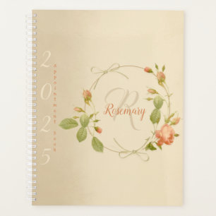 Monogramm Name Rose Ernennung Buch 2025 Planer