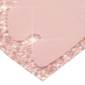Monogramm Name Rose Gold Blush Glitzer Tablette Tischdecke (Schrägansicht)