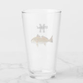 Monogramm Name Rotbarsch Fischen Männer Sport im F Glas (Rückseite)