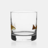 Monogramm Name Rotbarsch Fischen Männer Sport im F Whiskyglas (Links)