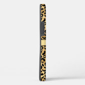 Monogramm Name Schwarz Gold Leopardenprint Gepard Case-Mate iPhone Hülle (Rückseite / Rechts)