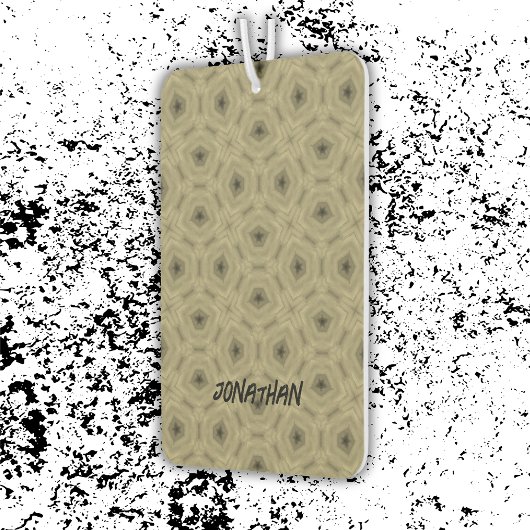 Monogramm Name Schwarz und Beige | Autolufterfrischer