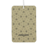 Monogramm Name Schwarz und Beige | Autolufterfrischer (Vorderseite)
