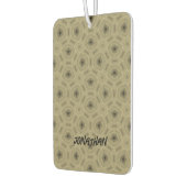 Monogramm Name Schwarz und Beige | Autolufterfrischer (Links)