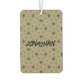 Monogramm Name Schwarz und Beige | Autolufterfrischer (Rückseite)