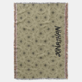 Monogramm Name Schwarz und Beige | Decke (Vorderseite Vertikal)