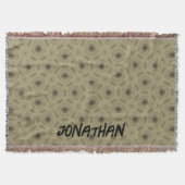Monogramm Name Schwarz und Beige | Decke (Vorderseite)