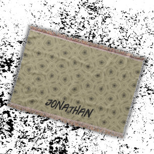 Monogramm Name Schwarz und Beige Decke