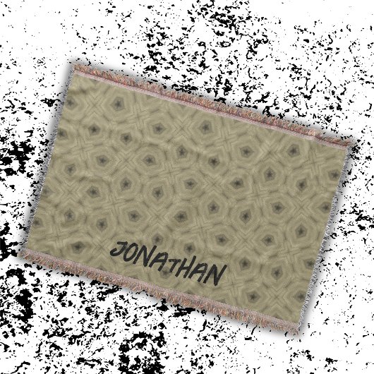 Monogramm Name Schwarz und Beige | Decke