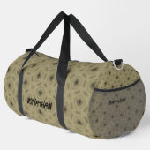 Monogramm Name Schwarz und Beige | Duffle Bag (Rechte Ecke)