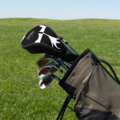 Monogramm-Name Schwarz/Weiß Golf Headcover (In SItu)