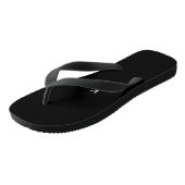Monogramm-Name Schwarz-Weiß modern Badesandalen (Schrägansicht)