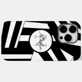 Monogramm Name Schwarz/Weiß Streifen Case-Mate iPhone Hülle (Rückseite (Horizontal))